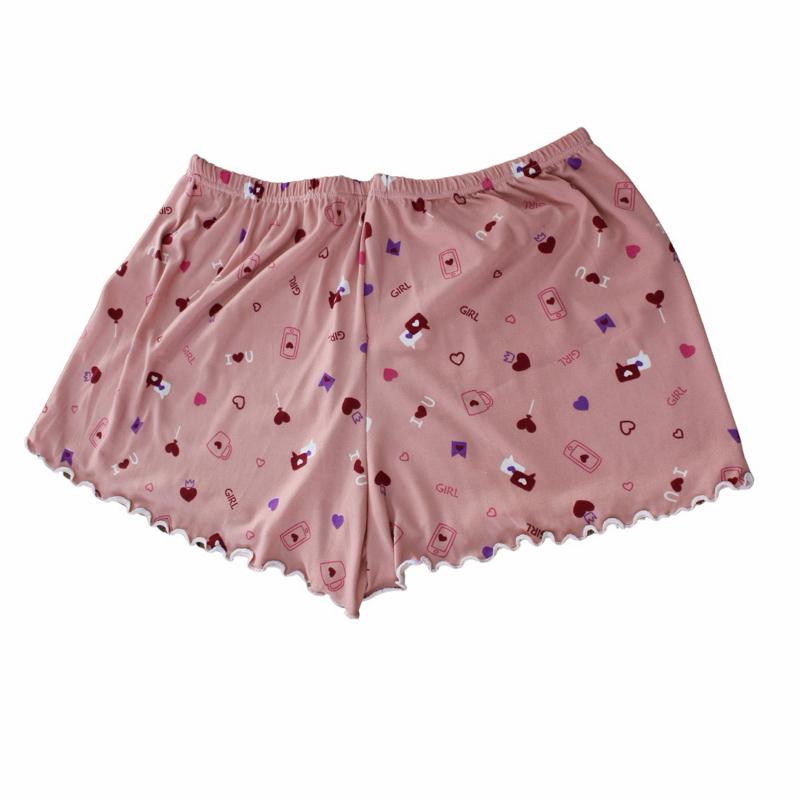 Kit 4 Shorts de Pijama Estampado Ondinha Suede Confortável Feminino Curto Estampa Viva e Colorida