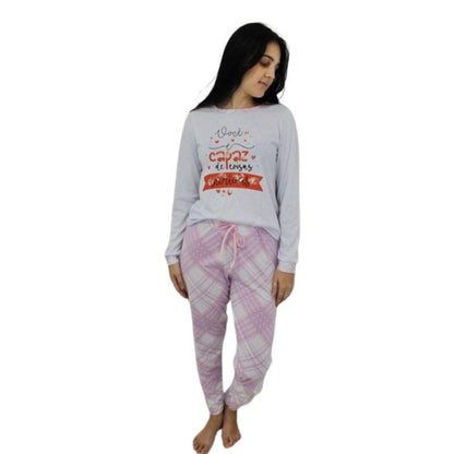 pijama feminino manga longa confortável