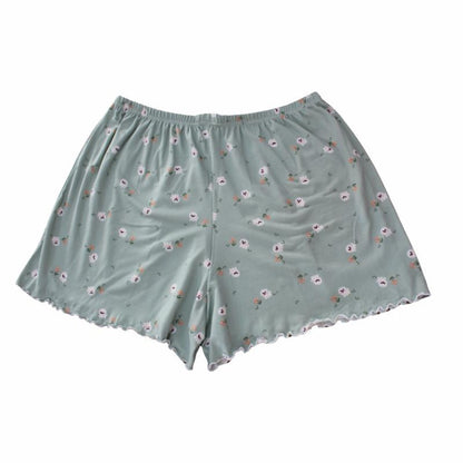 Kit 4 Shorts de Pijama Estampado Ondinha Suede Confortável Feminino Curto Estampa Viva e Colorida