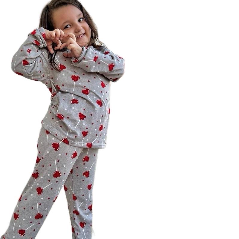 Pijama Manga Longa e Calça para Criança Infantil com Estampa sortida Gênero