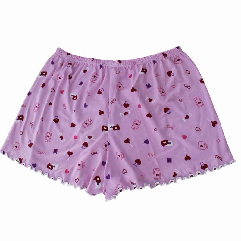 Kit 4 Shorts de Pijama Estampado Ondinha Suede Confortável Feminino Curto Estampa Viva e Colorida
