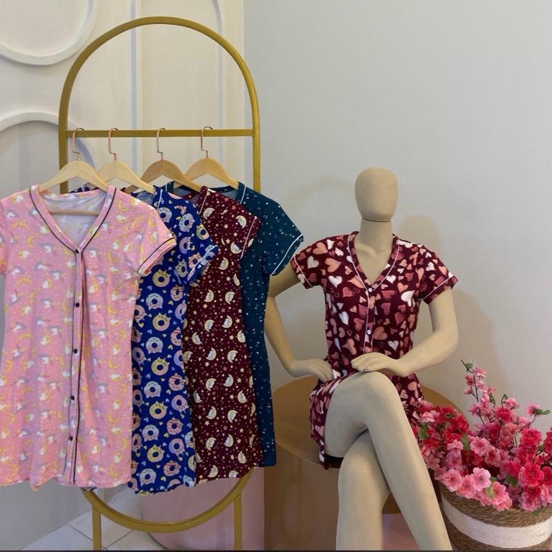 Camisola americana variada pijama feminino