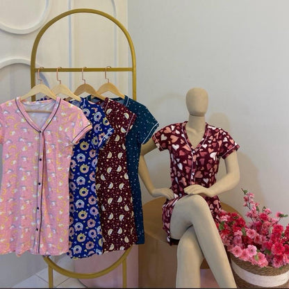 Camisola americana variada pijama feminino