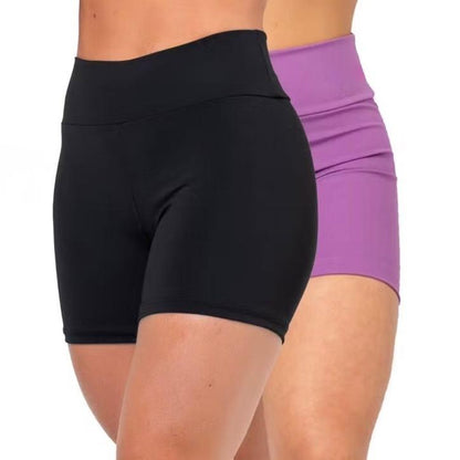Kit 2 Short Fitness Cintura Alta Sem Transparência Blackout Academia Bermuda Básico Feminino