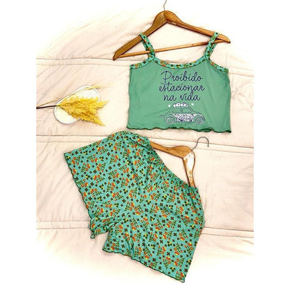 cropped doll pijama feminino verão baby doll verão