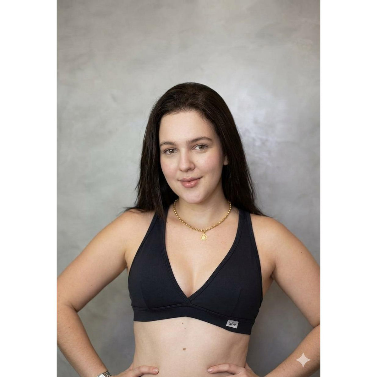 Top feminino poliamida sustentação com bojo  Academia Fitness Treino