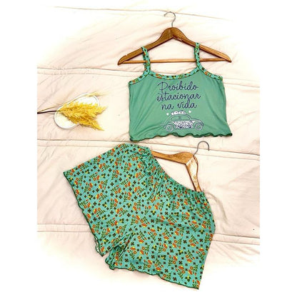 cropped doll pijama feminino verão baby doll verão