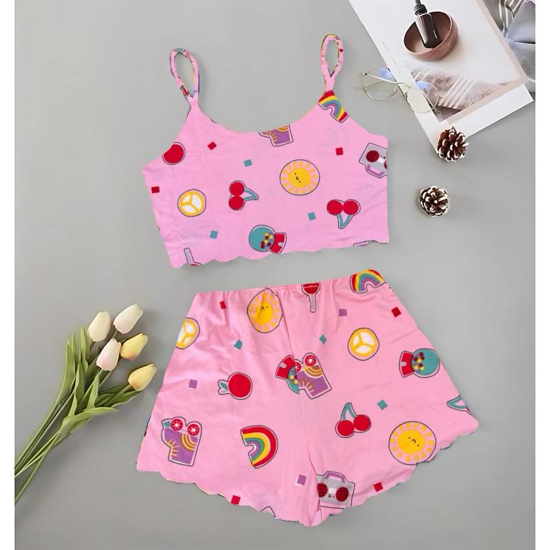 Kit 2 Baby Doll Conjunto Short Doll Cropped Blogueirinha com Alcinha