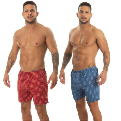 Kit Cueca Samba Canção Masculino Short de Dormir Shortinho Fresquinho e Confortável Pijama