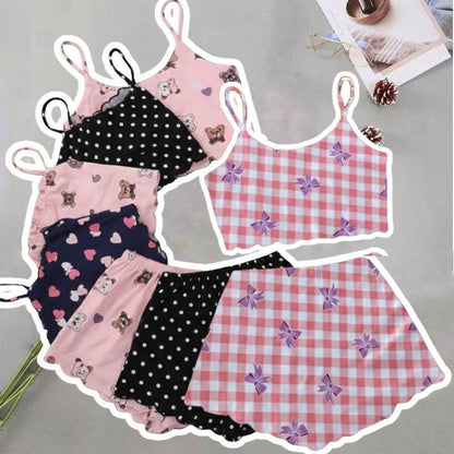 KIT 10 Croped Doll Pijama Revenda Feminino Estampado Suede