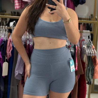 Conjunto Academia Treino Costas Short Top