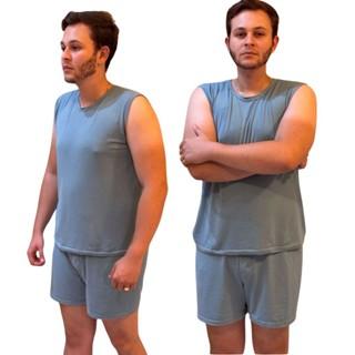 pijama masculino regata short verão promoção 100% suede Várias Cores