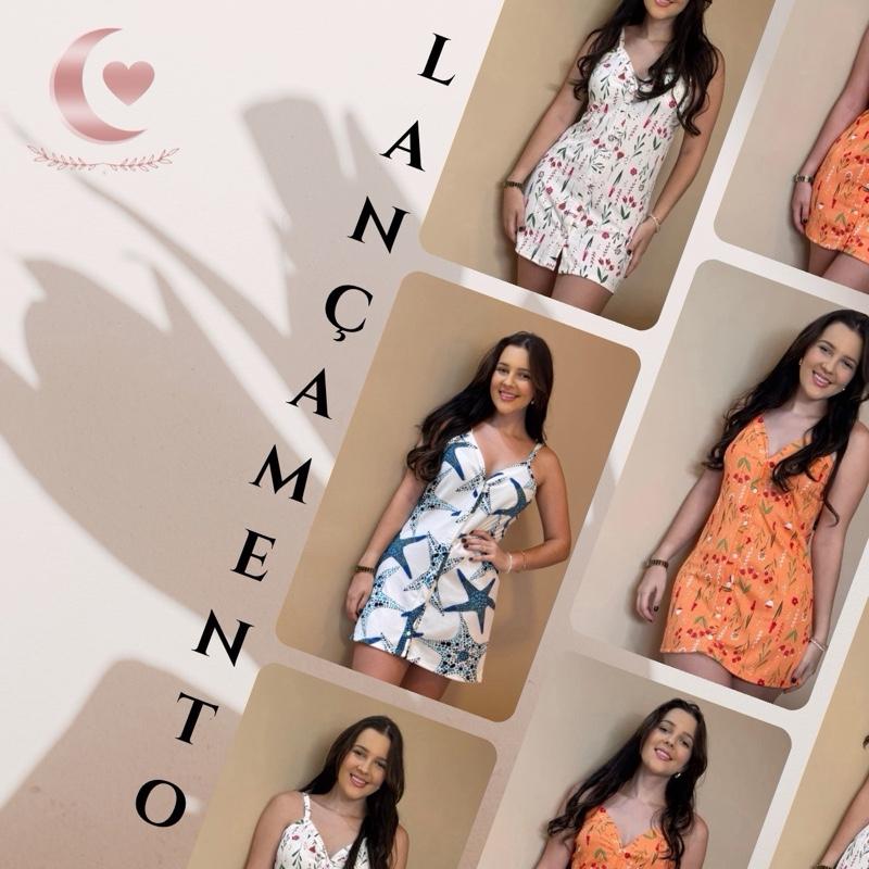 Camisola de botões funcionais sortida estampada pijama