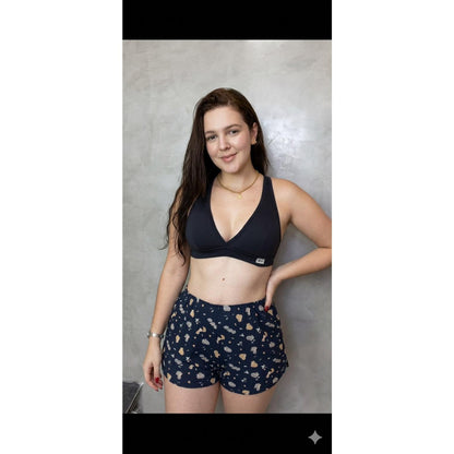 Top feminino poliamida sustentação com bojo  Academia Fitness Treino