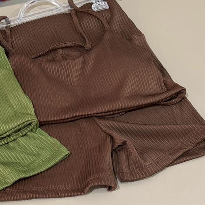 Conjunto Academia Treino Costas Short Top