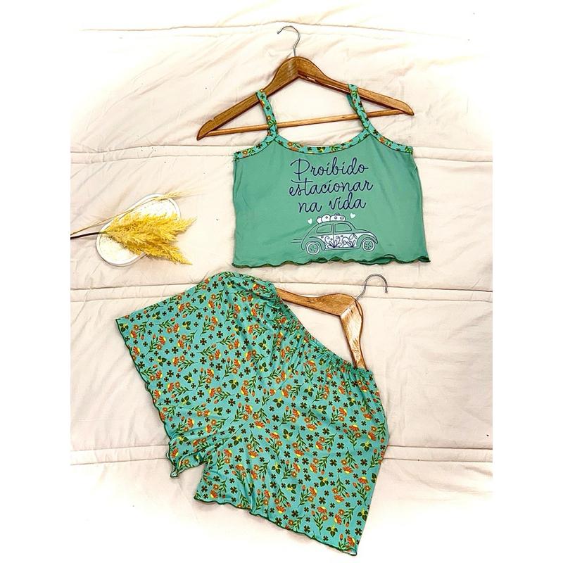 cropped doll pijama feminino verão baby doll verão