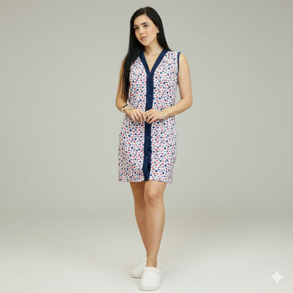 Camisola senhora de botão abre fácil pós cirurgico